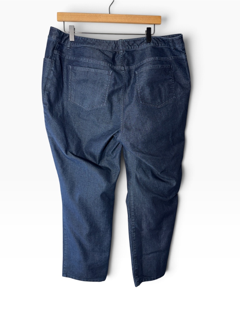 Lafayette 148 Straight Leg Cotton Jeans Dark Wash Size 18 - Picture 2 of 8